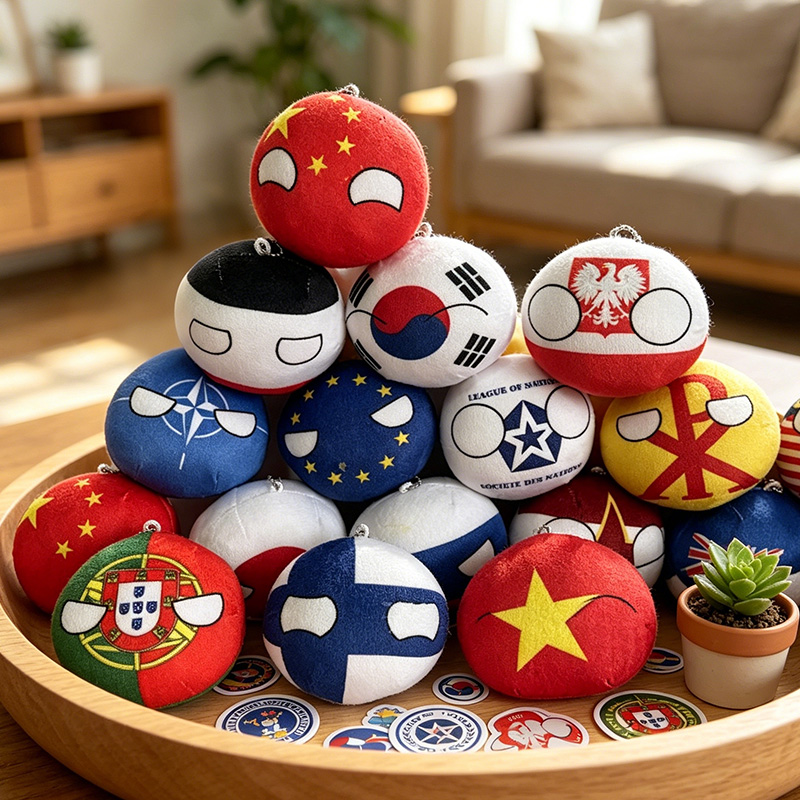 Table Tennis France - 10cm Kawaii Polandball Plush Toys Stuffed