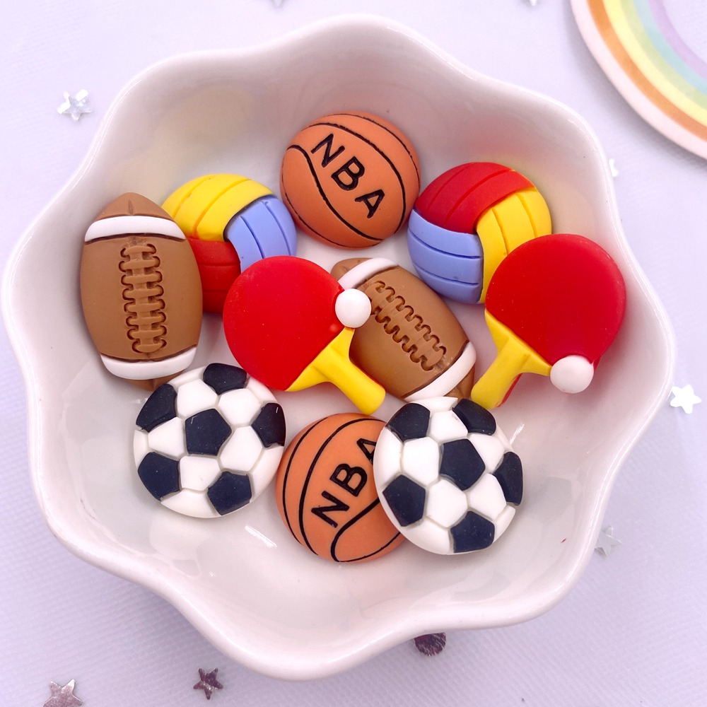 Table Tennis Illustration - Colorful Resin Football basketball table tennis