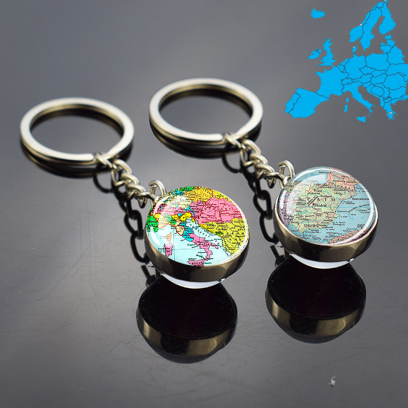 Table Tennis France - European Countries Map Keychain France Spain