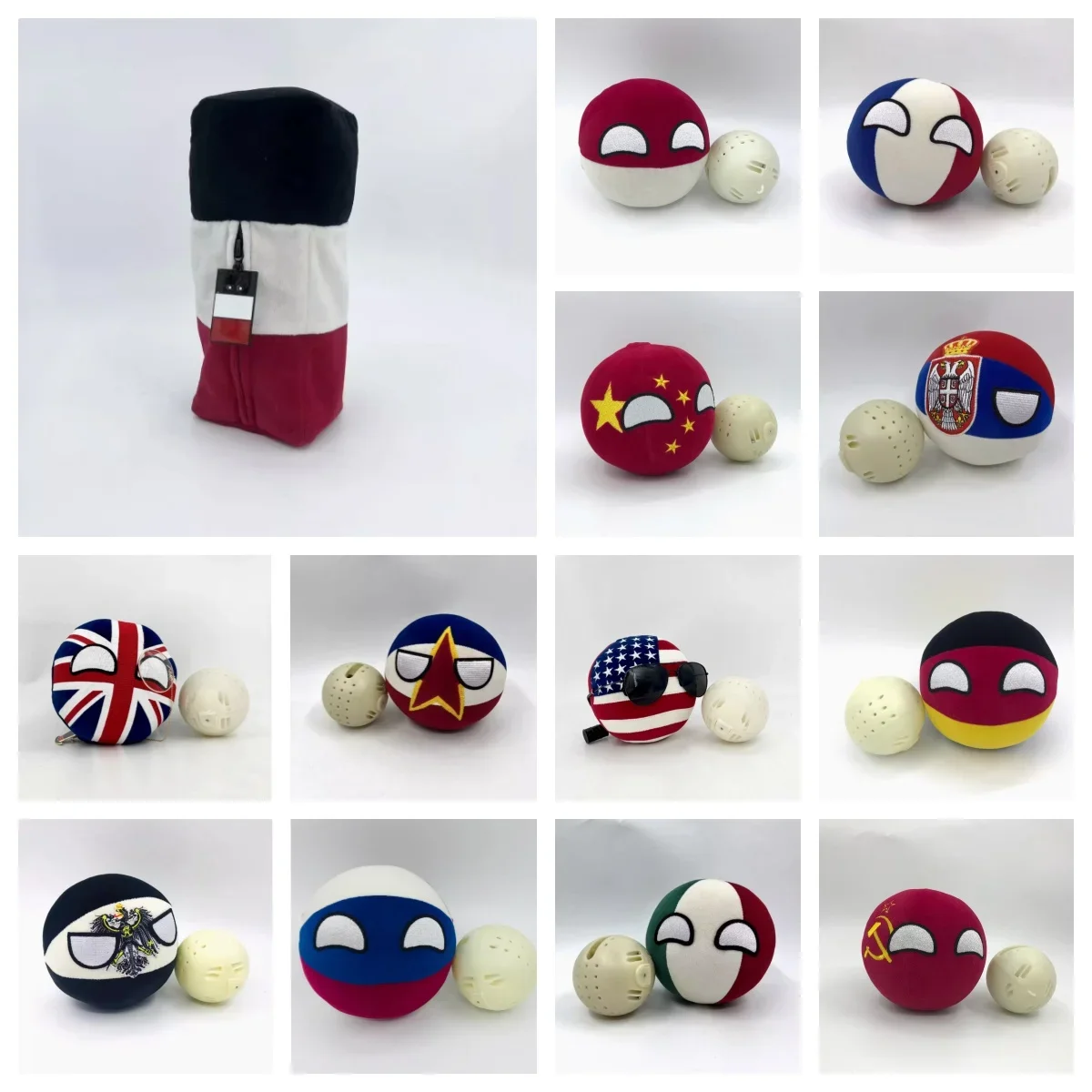 Table Tennis France - CountryBalls Plush Doll Germany USA Russia