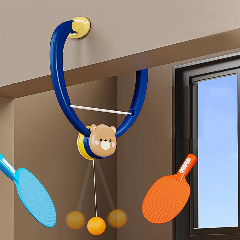 Table Tennis Illustration - Indoor Hanging Table Tennis Trainer Portable