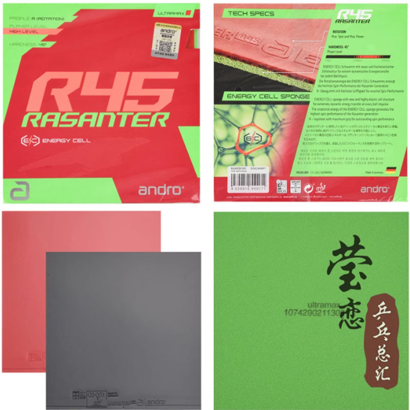 Andro Rasanter R45 47 50 C45 4 - Table Tennis Market recension och pris