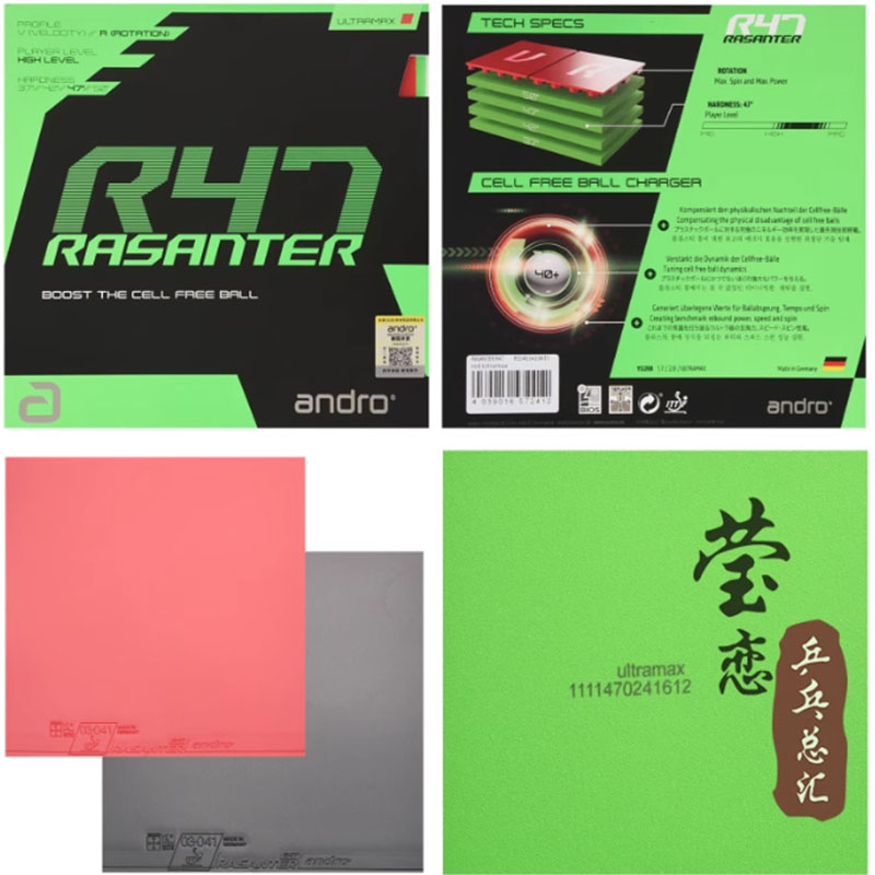 Andro Rasanter R45 47 50 C45 4 - Table Tennis Market recension och pris